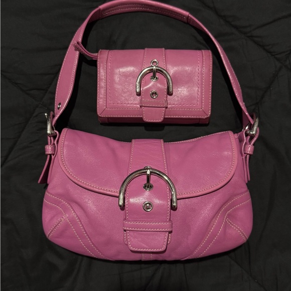 Coach Handbags - Coach pink soho shoulder bag with matching wallet *Looking to trade*